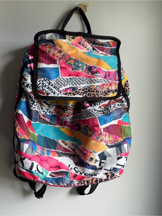 Lesportsac Handbags - LeSportSac Colorful Backpack Y2K Graffiti Pattern